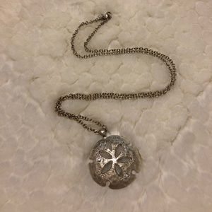 Silver Sand Dollar Pendant Necklace